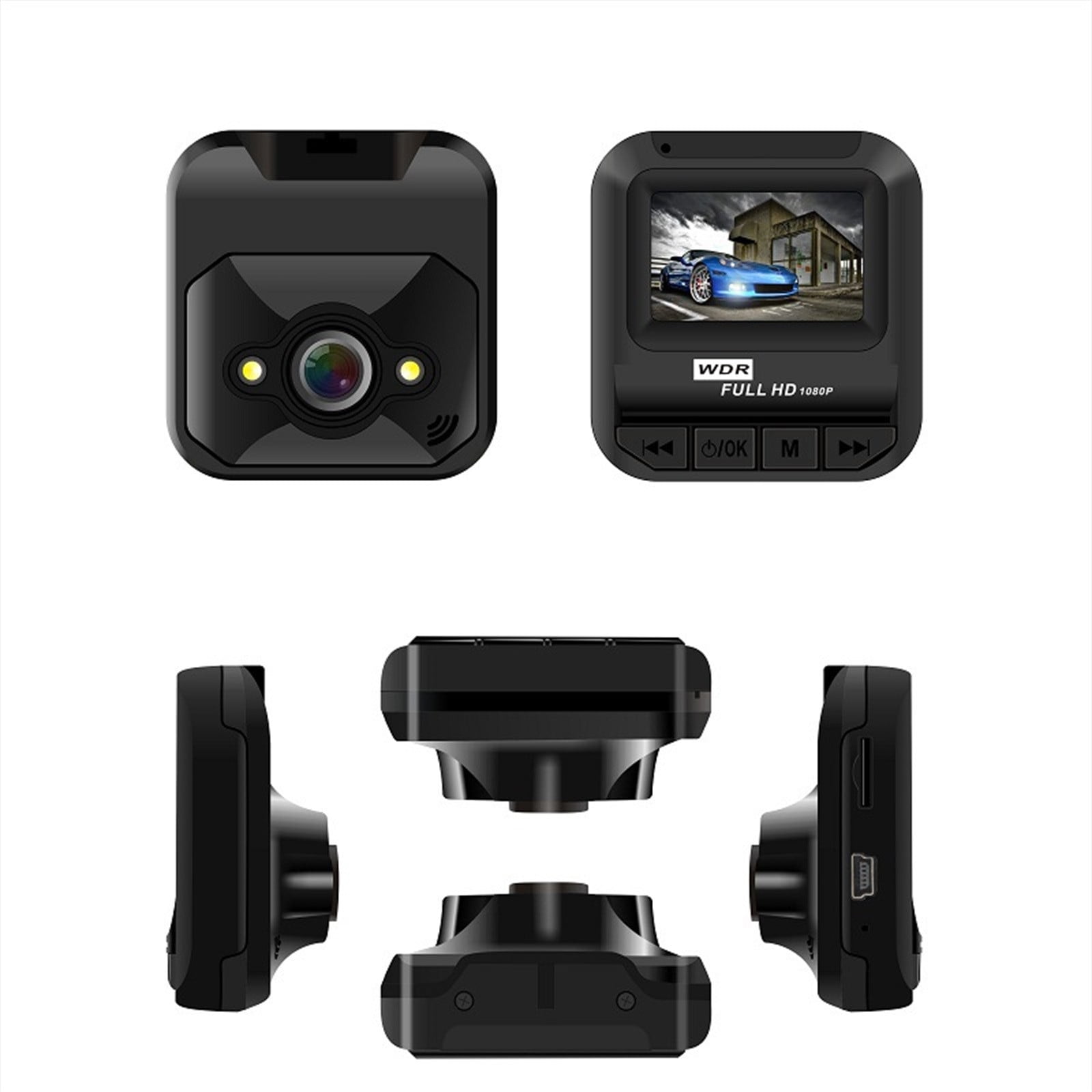 ddioayh Multicolour Front and Rear View Camera Car Driving Recorder with Wireless Carplay Android Auto Car in-mirror Mounted Dash Cam
