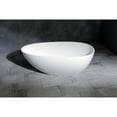 thumbnail image 2 of Kingston Brass VRTRS593021 59" Solid Surface Egg Shaped Double Ended Freestanding Tub with Drain, Matte White, 2 of 7