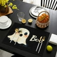 thumbnail image 7 of Placemats Cute Ghost Boo Halloween Spooky Placemats Set of 4 Autumn Halloween Place Mats Durable No Slip Table Mats for Party Kitchen Dining Decoration, 7 of 7