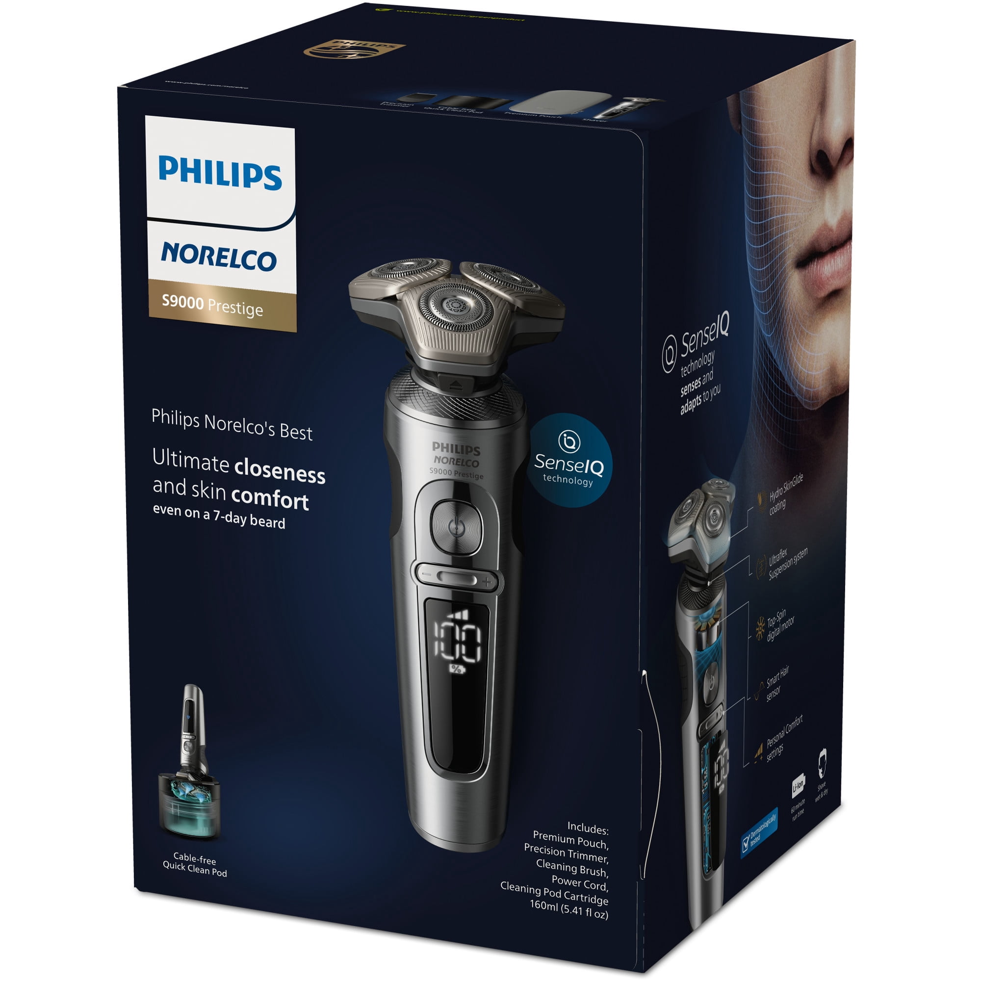 Philips Norelco S9000 Prestige Rechargeable Wet & Dry Shaver with