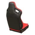 thumbnail image 5 of J2 Engineering J2-RS-002-RD Pair Universal Synthethic Leather White Stitching Reclinable Racing Bucket Seats with Sliders, 5 of 7