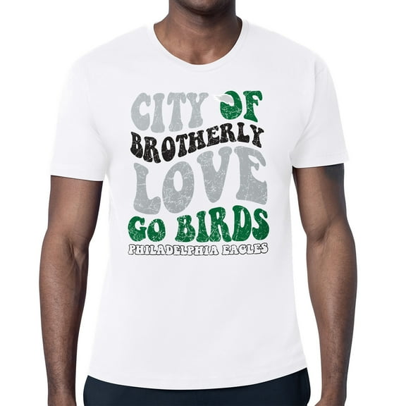 Men's-Starter White Philadelphia Eagles Distressed Retro City of Brotherly Love T-Shirt