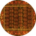 thumbnail image 1 of Ahgly Company Machine Washable Indoor Round Persian Yellow Traditional Area Rugs, 3' Round, 1 of 4