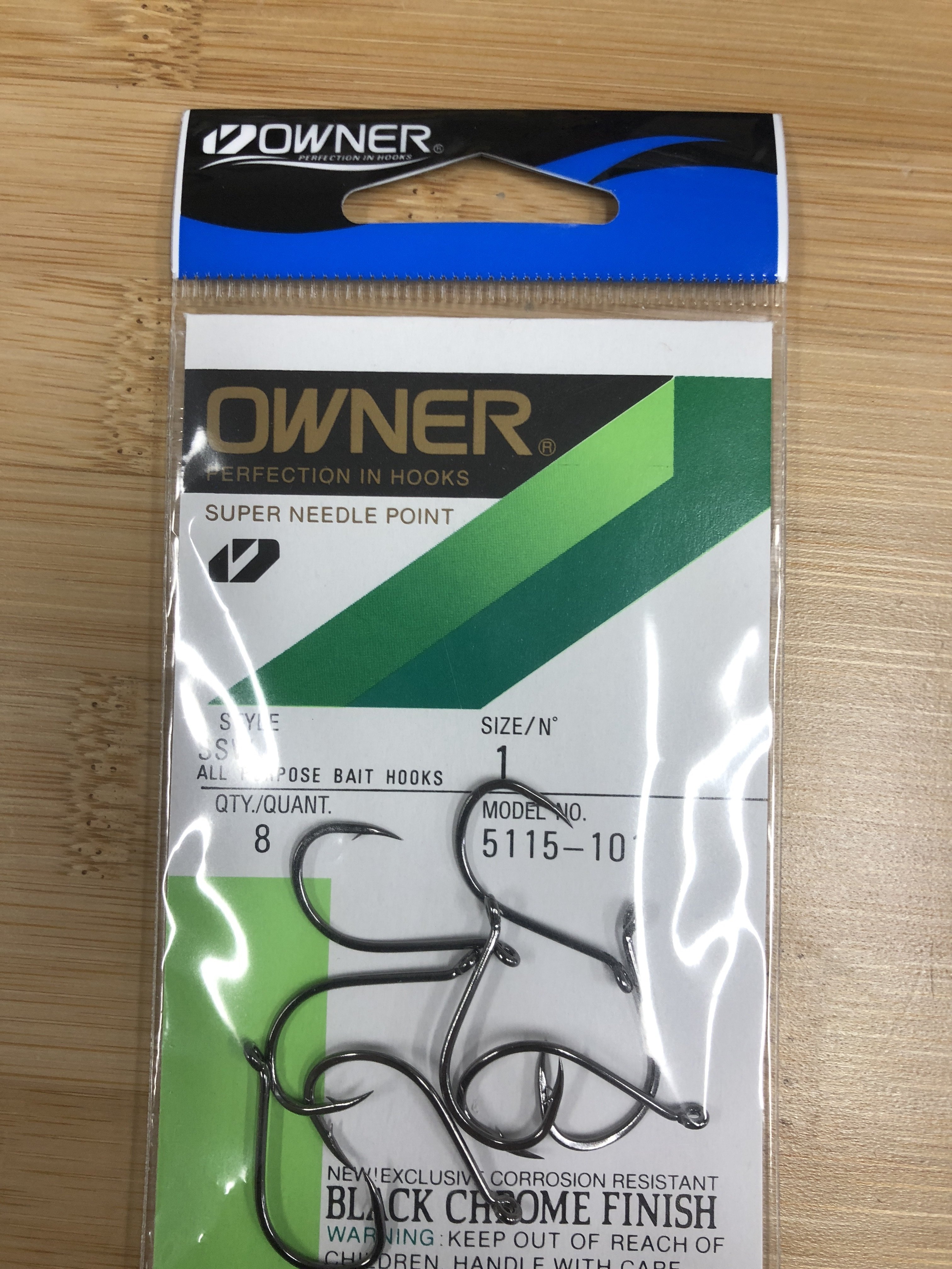 (2 pack) Owner 5115-051 SSW with Super Needle Point 10 per Pack Size 6 Fishing Hook