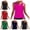 Hot Pink, variant on HAOTAGS Women Swim Tops,High-Neck Wirefree Rash Guard Quick-Dry Swimwear Red L