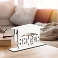 thumbnail image 1 of OULII Congratulation Grad Table Centerpiece Wooden Grad Sign White 1Set Preserve Memories for Graduation Season, 1 of 8
