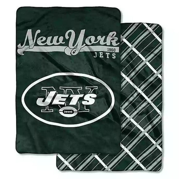 NLF New York Jets NFL &quot;Glory Days&quot; Double-Sided Cloud Throw Blanket