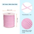 thumbnail image 2 of Unique Bargains 1mm Nylon Satin Cord 305 Yards Bracelet String Beading Thread, Light Pink, 2 of 7