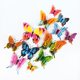 thumbnail image 1 of Calcomanías de pared de mariposas en 3D, 12 piezas de pegatinas adhesivas extraíbles para decoración de pared, el mejor regalo para cumpleaños,color azul Sincero Hogar, 1 of 7