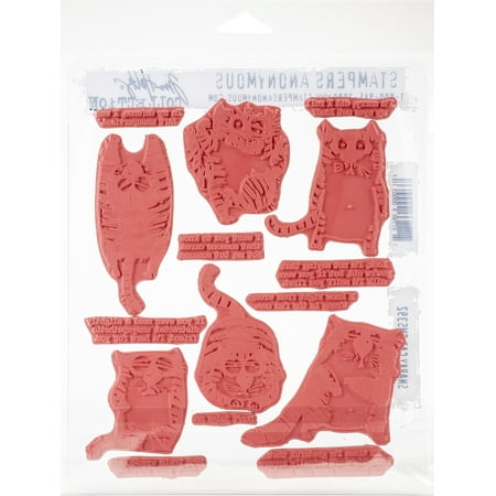 UPC: 0787790000037 | Tim Holtz Cling Stamps 7 x 8.5 Snarky Cat