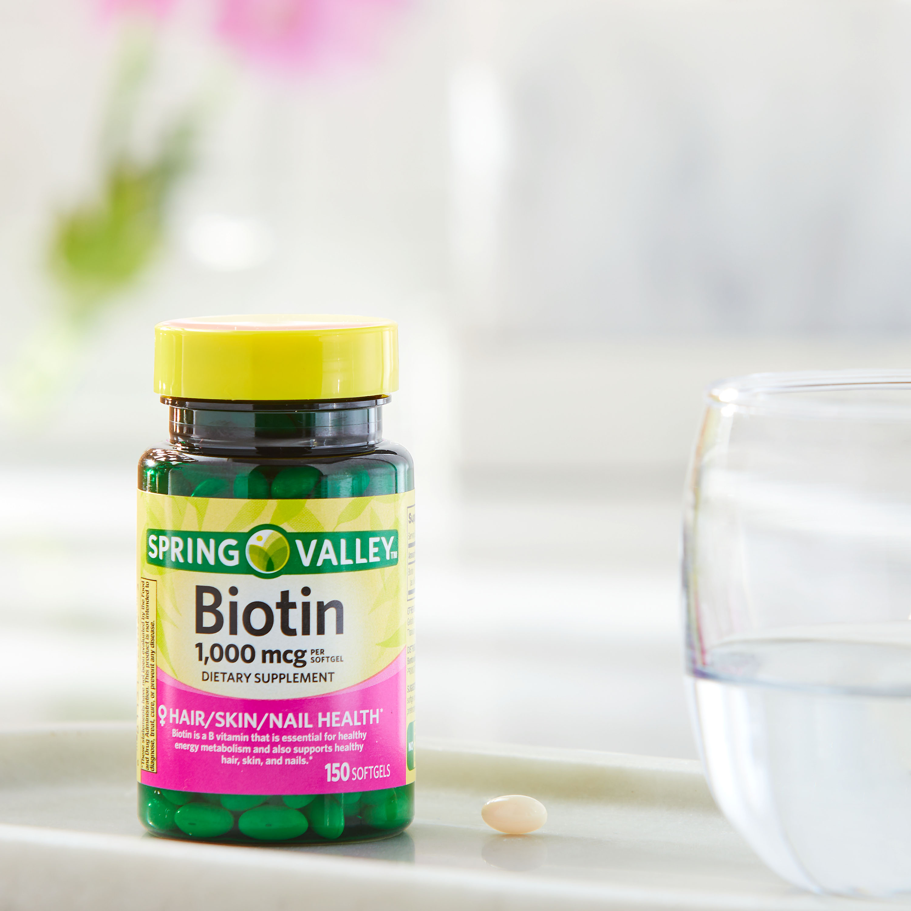 Spring Valley Biotin Softgels, 1000mcg, 150 Count - image 4 of 10