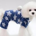 thumbnail image 6 of TELOLY Dog Pajamas Dog Coral Fleece Dog Sweater Hoodie Star Pattern Winter Warm Puppy Clothes Plush Cute Pet Jumpsuit Cat Onesie Outfit Apparel Coat (Pink, Xxl), 6 of 7