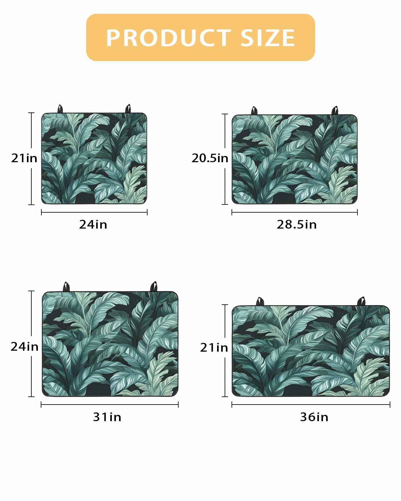 nqOlkjepod Large Induction Cooktop Protector Mat 36"x21", Summer Plant Stove Top Covers for Electric Stove, Green Tropical Palm Leaves Nature Retro Stove Burner Cover Mats, Glass Top Stove Cover