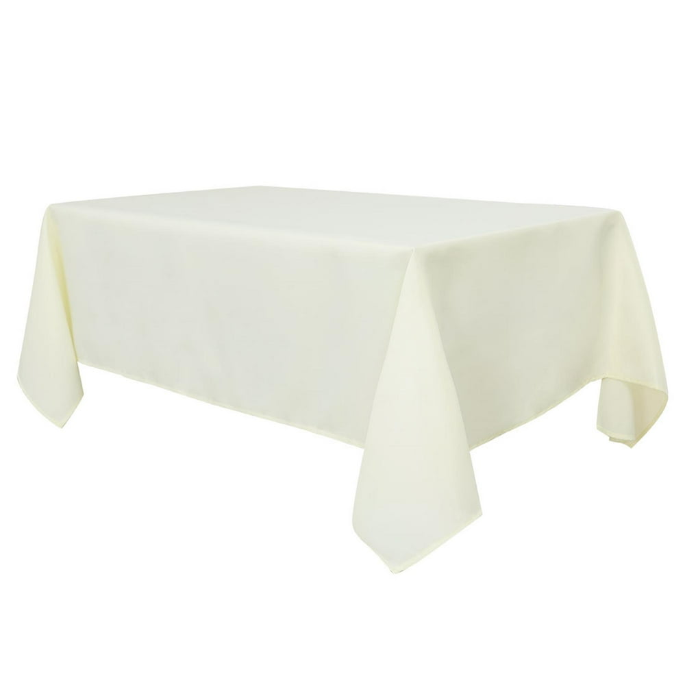 Rectangle Tablecloth Stain Resistant PolYester Table Cover Beige 60" x ...