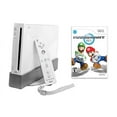 thumbnail image 1 of Nintendo Wii Console Gaming System White - Mario Kart Wii (Refurbished), 1 of 6