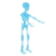 thumbnail image 5 of 3.4 '' Halloween Skeleton Cuerpo Completo Skull Hombre con Grupos Movables Grupos de Mano Figurine para Pub Decor Party Supplies Azul eléctrico BLESIY Halloween Skeleton Man, 5 of 8