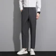 thumbnail image 5 of Pantalones de traje de hombre de talla grande Pantalones de verano rectos para hombre Negro Lujoso coreano Reseñas Muchas prendas de trabajo baratas 2024 Tela nueva en, 5 of 5