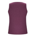 thumbnail image 4 of Tank Tops for Women Plus Size Under $5 Breathable On Sale Solid Color Round-Neck Sleeveless Casual Blouses Tank, 4 of 6