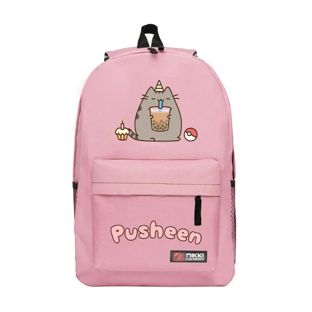 Pusheen Cat Student Schoolbag Cosplay Backpack Cartoon Printed Large Capacity Outdoor Anime Backpack Cute Travel Bag Kids Gift