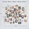 thumbnail image 3 of Photo Hanging Display Fishing Net Picture Frame Collage Photo Frame Wooden Picture Frame With Mini Clothes Pegs For Hanging Photos, Pictures, Postcards And Art, 3 of 9