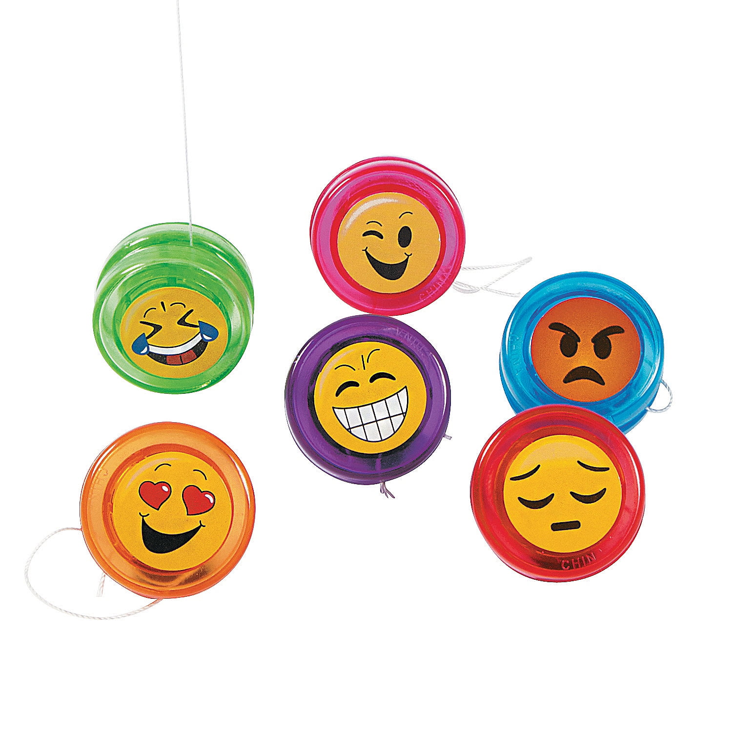 Mini Emoji YoYos Party Favors 12 Pieces