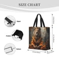 thumbnail image 3 of Fuzoiu Jungle Meditating Lion Print Durable Tote Bag,Shoulder Bag with Zipper Closure,Casual Tote's Handbag,for Daily Use, Shopping, School, Work, 3 of 7
