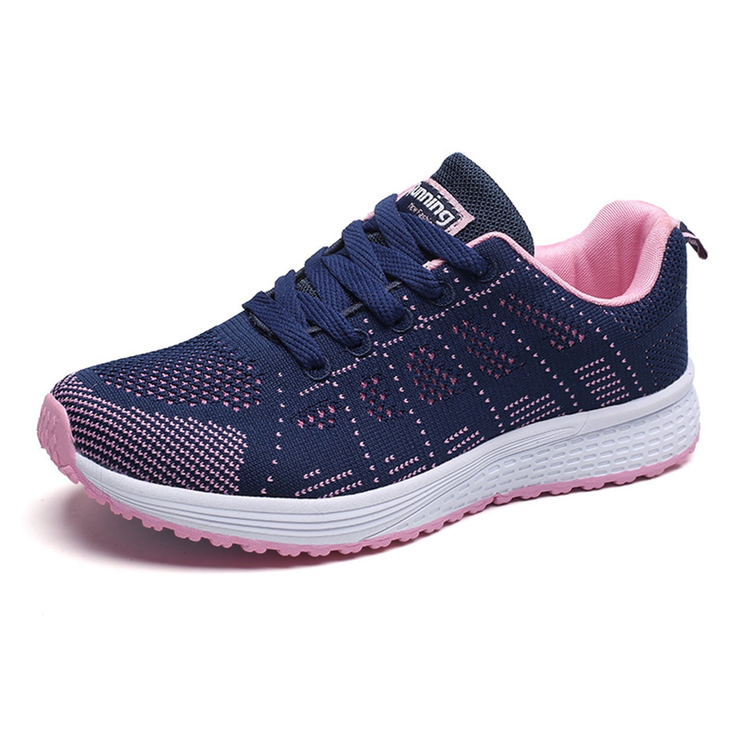 WONESION Womens Walking Shoes Mesh Athletic Running Sneakers Dark blue ...