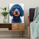 thumbnail image 5 of Qisvanset 12x16 Inch Blue Poodle Pet Canvas Wall Art, Dog Lover Art Illustration Decor for Living Room Household, 5 of 8