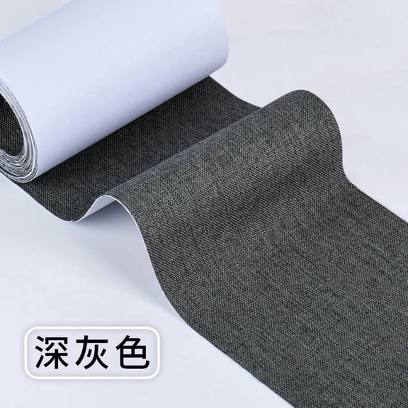 XmhyTop-A Self-Adhesive Fabric Tape, Wear-resistant Fabric Repair Patch for Clothes Furnishings, No Sew Clothing Repair Tape, Multi-purpose Upholstery Patch Roll, 1 pcs,10×160cm,Dark Grey