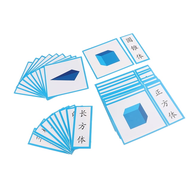 Tarjetas de papel impresas Montessori Aprendizaje Geometría de juguetes educativos Sunnimix Ayudas de enseñanza Montessori