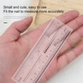thumbnail image 3 of opvise 10Pcs Nail Ruler Dual Scale Markings Clear Printing Super Soft Flexible Nail Drill Measuring Tool Plastic Transparent Nail Art Ruler Transparent, 3 of 7