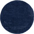 thumbnail image 1 of Unique Loom Tapis Moderne en Peluche Soli 5' x 5' Rond Bleu Marine, 1 of 1