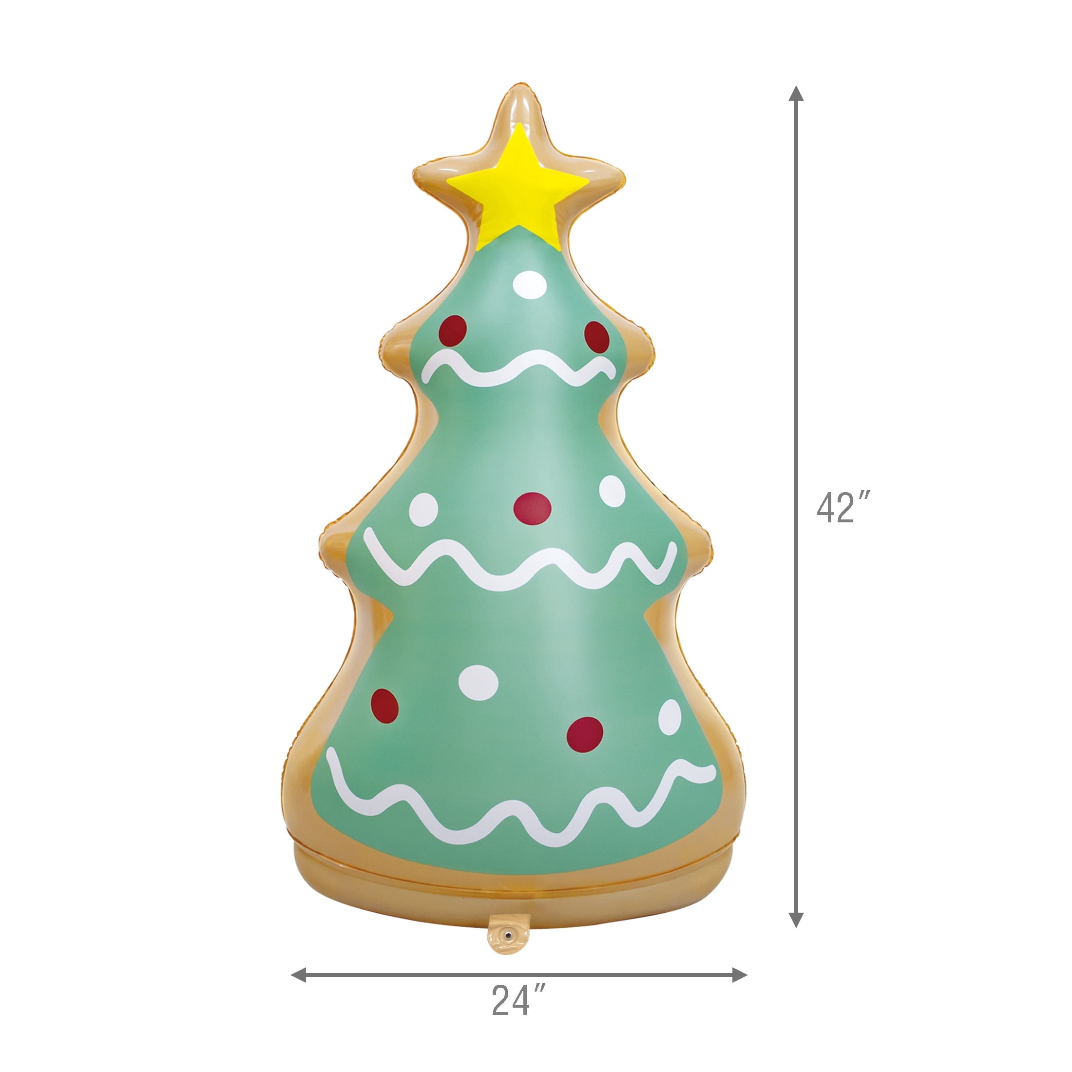 Multicolor Blow-Up Gingerbread Cookie Tree Christmas Yard Inflatable, 3.5', by Holiday Time