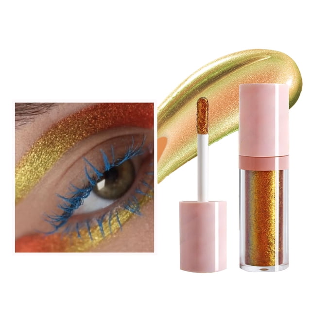 Metallic Liquid Eyeshadow Multi Looks Long Lasting Glitter Multichrome Eyeshadows Makeup 5Ml, Makeup Eye Shadow