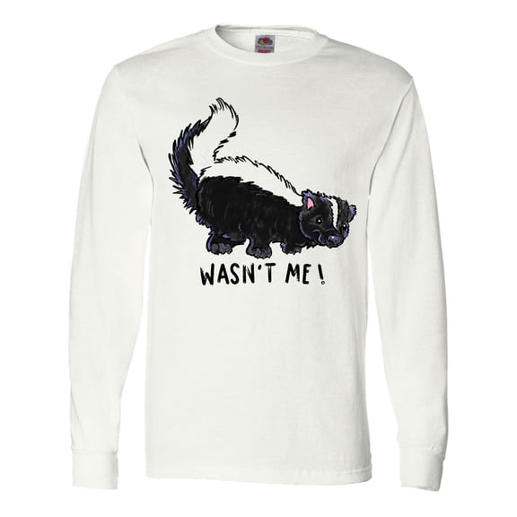 Inktastic Animals Cute Skunk Wasn't Me Long Sleeve T-Shirt