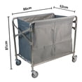 thumbnail image 2 of golytefs Industrial Laundry Cart with Wheel Folding X Cart for Home Hotel (Grey), 2 of 9