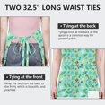 thumbnail image 6 of Pioneer Flower Floral Print Pattern Apron for Women and Men, Cotton Linen Waterproof with Pockets, Adjustable, 33x27 Inch for Kitchen, Gardening, BBQ, Salon, 6 of 6