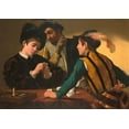 thumbnail image 2 of Caravaggio 24x18 White Modern Wood Framed Museum Art Print Titled - I bari, 2 of 4