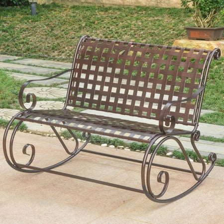 Iron Rocker - International Caravan Iron Double Porch Rocker