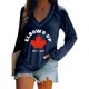 thumbnail image 1 of MHFRRA Camiseta de Manga Larga con Cuello En V y Estampado de La Bandera de Canadá para Mujer Marina de Guerra, 1 of 3