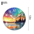 thumbnail image 2 of 12 Inch Wall Clock Battery Operated Silent Clock Decorative for Office, Kitchen, Outdoor, Living Room，Energy of The Lights Chic, 2 of 4