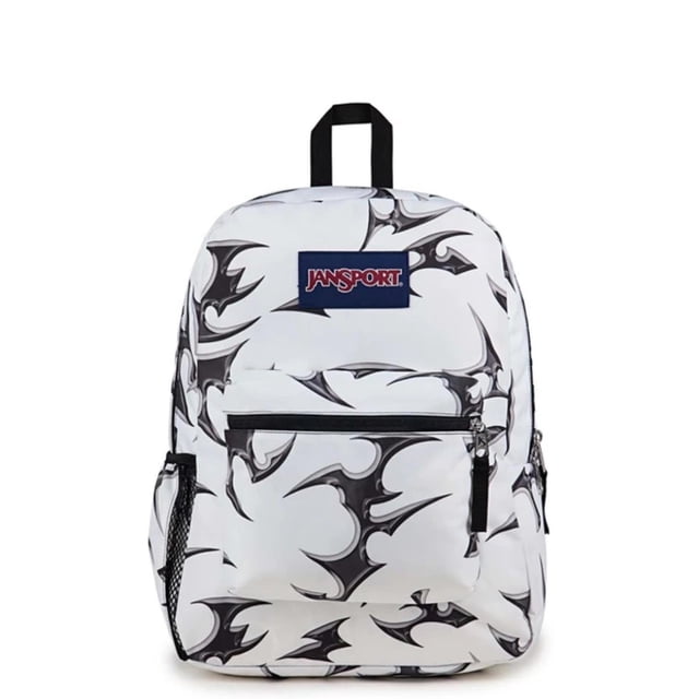 MOCHILA JANSPORT CROSS TOWN CYBER SILVER WHITE