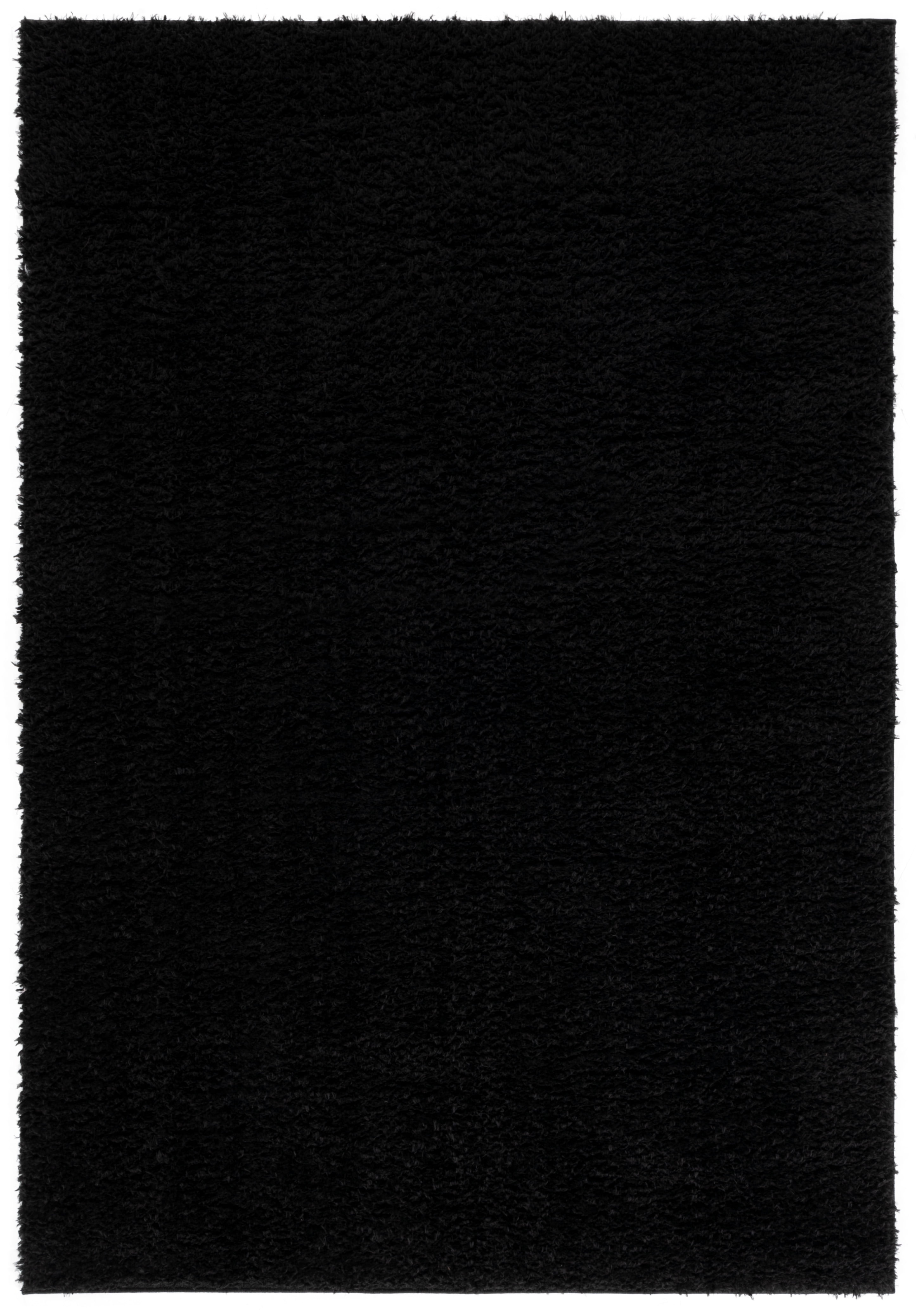 Safavieh Lindsay Deborah Solid Polyester Shag Area Rug, Black, 3' x 5'