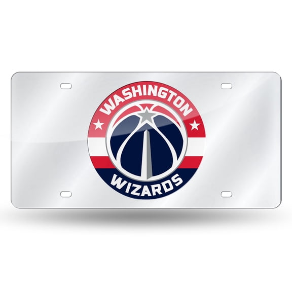 Washington Basketball Wizards Acrylic License Plate Laser Tag