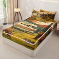 thumbnail image 2 of catabedysis Rustic Cabin Camper Zipper Full Size Comforter Sets with Fitted Sheet and 2 Pillowcases,Country Farmhouse Lodge Zipper Bedding Set For Boys,Multicolor,Black Reversible,4-Piece, 2 of 7