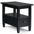 thumbnail image 1 of Trent Home 14" Rectangle Transitional Wood Narrow Side Table in Black, 1 of 9