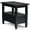 Black, variant on Trent Home 14" W Solid Wood Rectangle Narrow Side Table in Distressed Gray