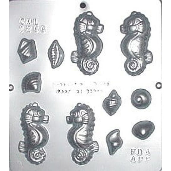 1266 Sea Horse Assembly Chocolate Candy Mold