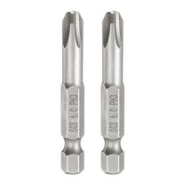 Uxcell 2pcs #3 Phillips Screwdriver Bit PH3 1/4" Hex Shank 2" (50mm) Long 0.24" Rod Magnetic Cross Head Drill Bits S2 Steel Industrial Screw Driver Bit