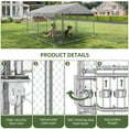 thumbnail image 6 of Uforic 10'x10' Large Outdoor Dog Kennel with Rotating Feeder Bowls, Outdoor Dog Enclosure with Roof, Heavy Duty Dog Kennel for Backyard Farm, 6 of 9
